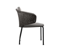 Ensemble de chaises de table d'extérieur Patio en aluminium avec corde à tisser chaise de salle à manger et ensemble de table à manger ovale ensemble de chaises de table de jardin