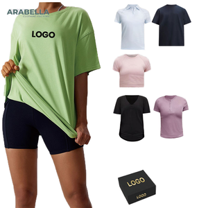 Nueva llegada transpirable algodón Spandex camiseta de gran tamaño multicolor Fitness entrenamiento <span class=keywords><strong>gimnasio</strong></span> ropa para primavera - Product Image 3