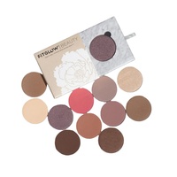 Palette à paupières vide magnétique personnalisée, emballage rechargeable, fini mat, DIY, palette compacte pour blush, étui en carton avec fenêtre transparente