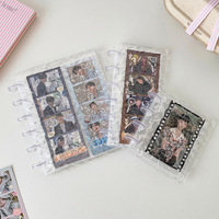 Penutup Binder Akrilik A6 yang Dapat Dilepas, Serbaguna, 6 Lubang, Pembagi Anggaran, Motif Riak Air, Isi Ulang, Transparan