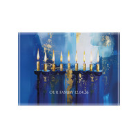 Cadeau personnalisé pour Hanouka, bloc de menorah en acrylique transparent, impression UV, ornement de Hanouka en lucite, bénédiction juive, ornement de fête