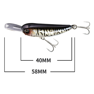 Leurre de pêche Huiping Hard Baits Sinking Pencil, leurre flottant, petit wobbler métallique, jerkbait, minnow 40mm 5g pour la pêche au bar et <span class=keywords><strong>à</strong></span> la <span class=keywords><strong>truite</strong></span> - Product Image 2
