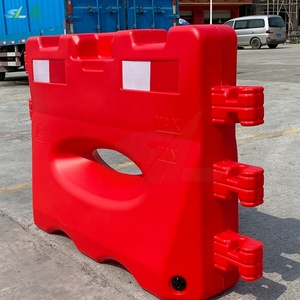 New Design Eco-Friendly HDPE Plastic 900A Water Filled Red/White High-Intensity Prismatic Reflective IP68 Protection Bollard - Product Image 3