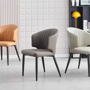 Chaise <span class=keywords><strong>de</strong></span> négociation d'hôtel haut <span class=keywords><strong>de</strong></span> gamme en tissu doux, style minimaliste italien, avec dossier, pour <span class=keywords><strong>restaurant</strong></span> et salle à manger - Product Image 6