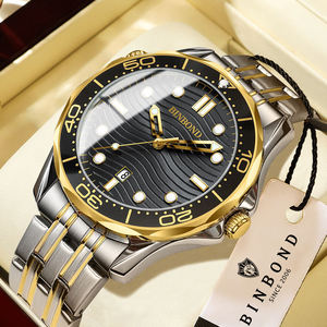 Reloj Deportivo Binbond 2820 de Alta Gama, con Calendario, Luminoso, Resistente al Agua, de Cuarzo, Acero y Silicona, para Hombre, de Negocios - Product Image 1