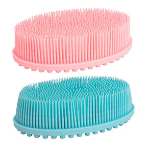 Double-Sided <b>Silicone</b> Body Scrubber Soft <b>Loofah</b> Exfoliating Body Wash Scrubber Body Bath Shower Brush for Men Women Kid - Product Image 1