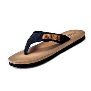 Men's Trendy Open Toe <b>Flip</b>-<b>Flops</b> Solid Color Beach <b>Slippers</b> Summer Plastic Height Increasing Embroidery Large Size - Product Image 6