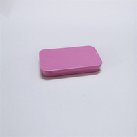 Kaleng Geser Mini Persegi Panjang Kecil Berkualitas Tinggi 80X50X15mm Warna Perak Hitam Rose Gold Putih Pink untuk Lip Balm Parfum Padat