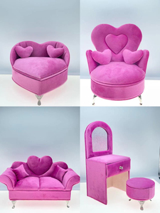 Sofa-Style <b>Velvet</b> <b>Jewelry</b> <b>Box</b> with Magnetic Snap Closure and Mirror for Storing Rings and Necklaces - Product Image 4
