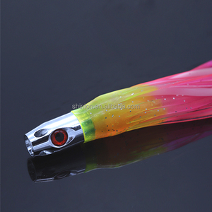 Tête de jet en métal de mer profonde salée leurres de pêche à la traîne grand jeu pêche paillettes flocons jupes calmar poulpe leurre - Product Image 5
