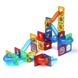 171 pezzi di blocchi di costruzione Set di palle di marmo giocattoli di corsa del gambo del magnete giocattolo educativo 3D piastrelle magnetiche per i bambini - Product Image 4