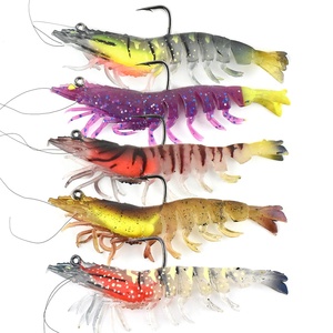 กุ้งปลอมพร้อมตะขอตกปลาแบบนิ่ม12กรัม/9มม. กุ้งแสงกลางคืน - Product Image 1