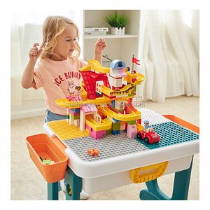 Table et chaises d'étude pour enfants VSUCH, table et chaises <span class=keywords><strong>en</strong></span> plastique pour tout-petits, pour apprendre, lire, manger, dessiner, jouer, construire des blocs - Product Image 5