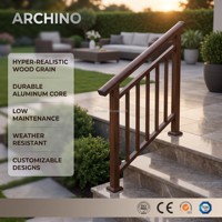 Balustrade de balcon en aluminium minimaliste de luxe, extérieure, noire, à lattes horizontales, pour maison moderne, villa, escalier, hôtel, utilisation DIY