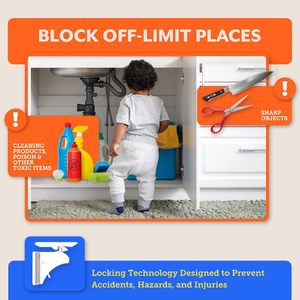 Verrous de placard magnétiques pour bébés OEM personnalisés, verrous de placard magnétiques pour bébés, verrous de sécurité pour enfants pour placards, tiroirs, portes - Product Image 3