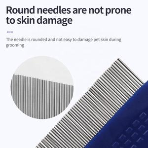 Pettine per la pulizia dei peli di gatto con Logo personalizzato all'ingrosso della fabbrica pettine per pulci per animali domestici - Product Image 4