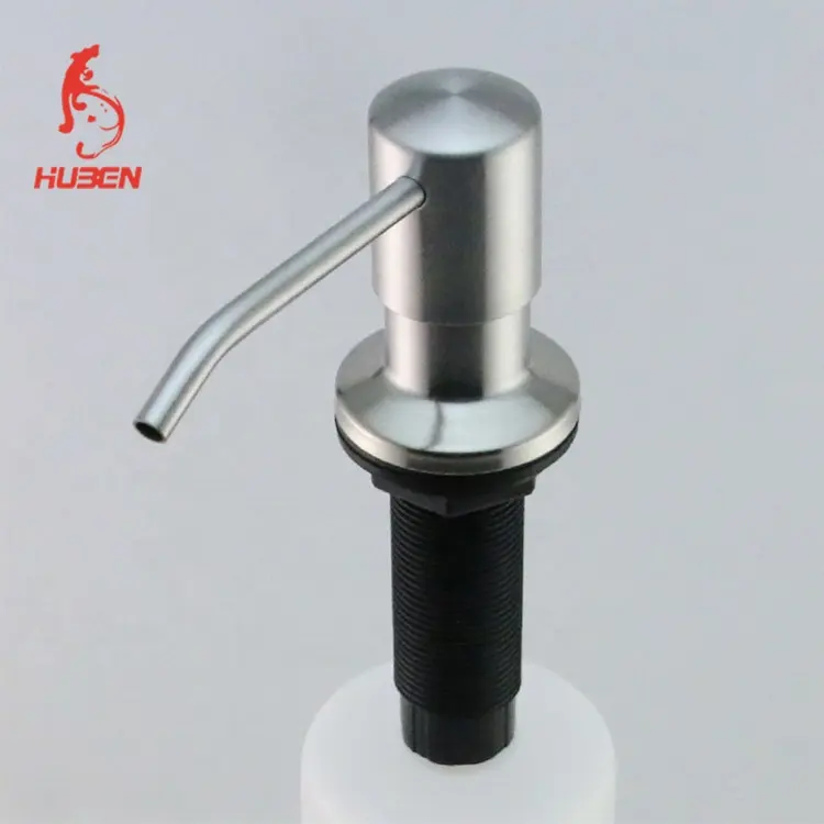 Dispensador de jabón con cabezal de fregadero de tubo largo de acero inoxidable líquido de baño de cocina personalizado con válvula de retención en fábrica de China 50 individuales