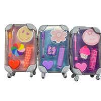 Mini Set de Papelería para Equipaje, Incluye Notas Adhesivas, Borrador, Clip, Bolígrafo de Gel Compacto, Resaltador, Útiles Escolares Portátiles para Niños