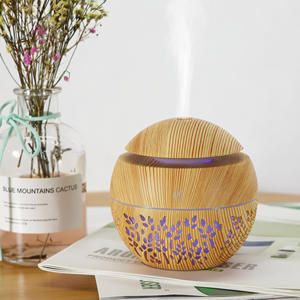 Wood Grain Mushroom Humidifier Usb Powered Small Home Aroma Diffuser With <b>Light</b> Wood Dark Wood Option - Product Image 5