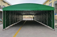 Grande Tente Pliante Rétractable avec Auvent, Abri Mobile Portable et Durable pour Événements, Haute Résistance au Feu pour Utilisation Extérieure, Tente Coulissante