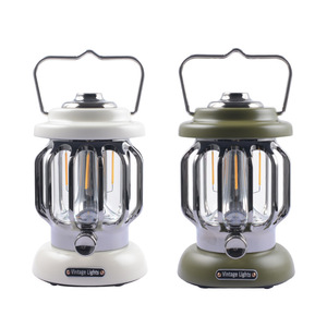 Vintage Lights <b>Camping</b> <b>Lantern</b> Rechargeable <b>Led</b> 4W Plastic Outdoor Tent Light - Product Image 1