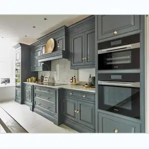 Luxury Island Solid Surface Plywood Storage Kitchen Units Set Modern Cabinets Corner Wall Cabinets