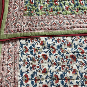 Indian Manufacturer High Quality Handmade Indian Kantha Quilt Cotton Blanket Gudari <b>King</b> Quilt Bedcover and <b>Bedspread</b> Quilt - Product Image 1