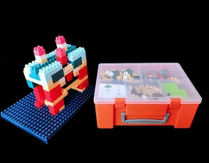 Kotak Penyimpanan Mainan, Set Balok Bangunan, Kotak Penyimpanan Klasik dan Mainan dengan Tas Pembawa Profesional