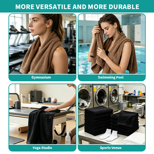 <span class=keywords><strong>Toallas</strong></span> de Algodón 100% Teñidas en Tina, Resistentes al Blanqueador, <span class=keywords><strong>para</strong></span> Gimnasio, Salón de Belleza, Peluquería, con Logotipo Personalizado, Suaves, <span class=keywords><strong>para</strong></span> Hotel, Spa y Viajes, Venta al Por Mayor - Product Image 2