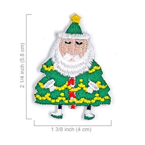 Mode Père Noël Visage Fer sur Patch Toile PVC Broderie Conception pour DIY Vêtements De Noël - Product Image 5