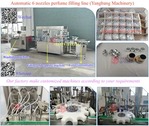 YB-P4 Automatic 4 Heads Glass Bottle Perfume Filling Machine Spray Perfume Filling And Crimping Machine Price