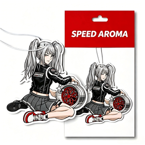 Désodorisant de voiture en papier personnalisé OEM/ODM avec logo de dessin animé, parfum naturel, design tendance, décoration portable pour - Product Image 4