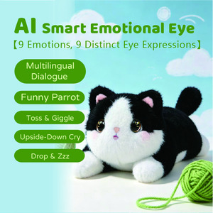 Child Approved CE AI <b>interactive</b> <b>Cat</b> plush <b>toy</b> talking plush <b>toys</b> 60 language support storytelling plush for gift - Product Image 3