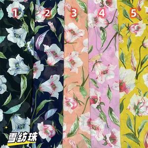 100% <span class=keywords><strong>Polyester</strong></span> dệt voan in Spandex cắt vải tùy chỉnh thiết kế thấp moq in Vải <span class=keywords><strong>Polyester</strong></span> - Product Image 1