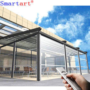 <span class=keywords><strong>Fenêtre</strong></span> en <span class=keywords><strong>aluminium</strong></span> à <span class=keywords><strong>guillotine</strong></span> verticale motorisée à commande à distance automatique moderne pour balcon en verre - Product Image 6