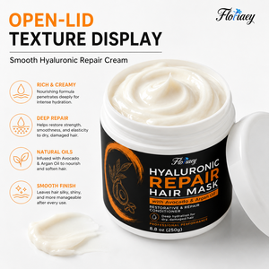 Masque capillaire hydratant au collagène et à l'huile d'argan naturelle, soin revitalisant en profondeur pour cheveux bouclés, secs et ternes, vente en gros - Product Image 2