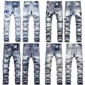 Jeans para <span class=keywords><strong>Hombre</strong></span> al por Mayor, Modelos Variados, Tela Vaquera de Alta Calidad, Jeans Ajustados, Estilo Urbano, Largos y <span class=keywords><strong>Cortos</strong></span> para <span class=keywords><strong>Hombre</strong></span> - Product Image 1