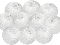 Lanternes en papier blanc vintage, grandes, pour la décoration de mariage, d'anniversaire ou de jardin
