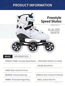 Patins à roulettes en fibre de carbone Ruidongle, patins de vitesse, 4 roues, roues en PU à rebond élevé, roulements Abec 11 pour hommes et femmes - Product Image 2