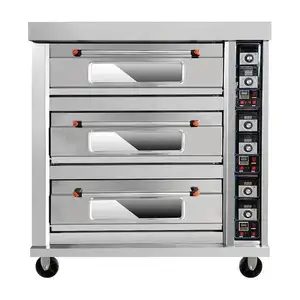 Kommerzielles 201-Edelstahlmaterial leicht zu reinigender Küchen-Kuchen-Ofen elektrischer großer CBM1.6-Bäckerei-Ofen