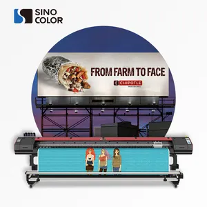 SinoColor 3.2 m i3200 cabeças 2400dpi 4/5 cores Vários materiais flexíveis grande formato rolo uv Lona Couro wallpaper printer