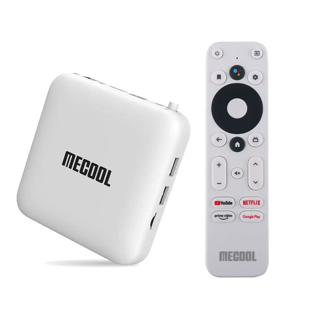 QUNSHI TECH Dropshipping 2021 android tv box Mecool KM2 S905X2 2.4G/5G 2T2R Dual WiFi Smart Cast 4K 60fps Android 10 TV Box with