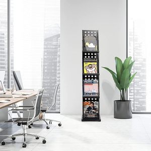 แคตตาล็อกวรรณกรรม ชั้นวางโชว์สินค้า ขนาด A4 ชั้นวางแคตตาล็อกนิตยสารโลหะแบบพกพา <span class=keywords><strong>พับ</strong></span>ได้ ชั้นวางโบรชัวร์กันน้ำ - Product Image 6