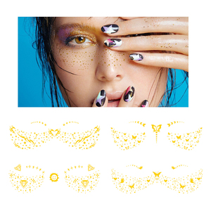Autocollants adhésifs en gros pour femmes, bijoux de visage, maquillage, diamants, strass pour les yeux et le visage, tatouages temporaires pour festivals et raves - Product Image 6