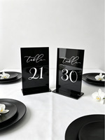 Porte-numéros de table rectangulaires en acrylique moderne de haute qualité, marque-places en acrylique pour la décoration de mariage et de fête