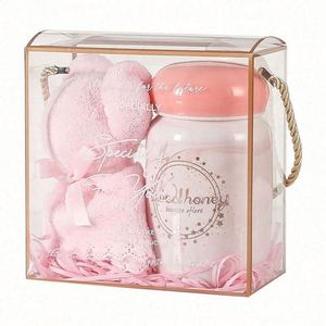 Ensemble cadeau de tasses en verre et en céramique créatives de 300 ml, motifs de chat dorés anglais, personnalisés pour les cadeaux de mariage, utilisation domestique pour enfants - Product Image 1