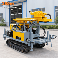 Usine Chinoise Foreuse Portable de Puits d’Eau 260m 74kW Machine de Forage de Puits d’Eau avec Trépans et Tiges