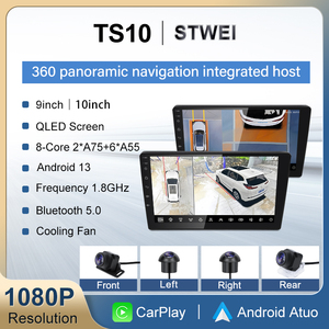 เครื่องเล่นวิดีโอมัลติมีเดียในรถยนต์ขนาด9 10นิ้ว QLED WiFi TS10โฮสต์แบบพาโนรามา - Product Image 2
