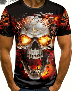 Horror Skull <strong>t</strong> <strong>Shirt</strong> <strong>3D</strong> Print Vintage O-Neck Short Sleeve Fashion <strong>Designer</strong> Clothes Men's Summer Street Clothing <strong>t</strong> <strong>Shirt</strong> for Men - Product Image 6