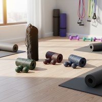 Ensemble de balles de massage EPP haute densité pour le soulagement musculaire et la thérapie par le yoga, équipement de yoga et de Pilates, rouleau en mousse